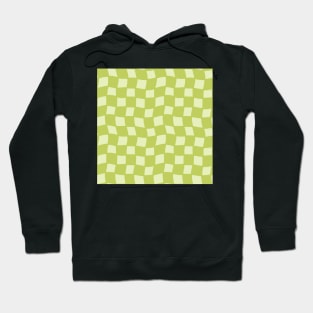 Abstract Checker Board - lime green and pistachio Hoodie